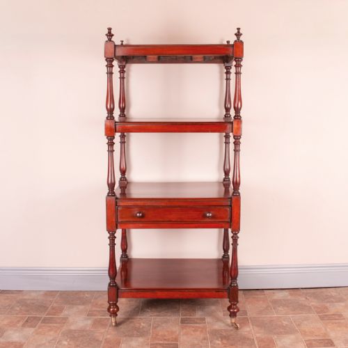 19THC MAHOGANY WHATNOT WITH DRAWER - ADDITIONAL PHOTO 2