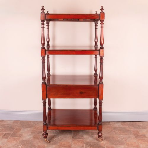 19THC MAHOGANY WHATNOT WITH DRAWER - ADDITIONAL PHOTO 5