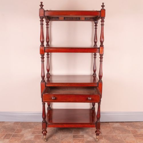 19THC MAHOGANY WHATNOT WITH DRAWER - ADDITIONAL PHOTO 7