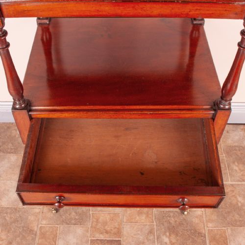 19THC MAHOGANY WHATNOT WITH DRAWER - ADDITIONAL PHOTO 8