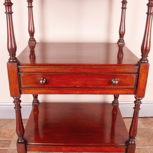 19THC MAHOGANY WHATNOT WITH DRAWER - ADDITIONAL PHOTO 11