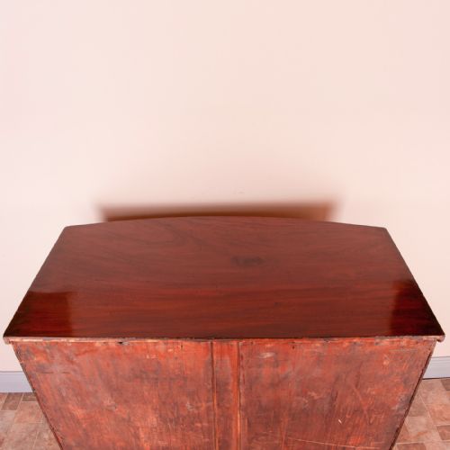 19THC MAHOGANY BOW FRONTED CHEST OF DRAWERS - ADDITIONAL PHOTO 12