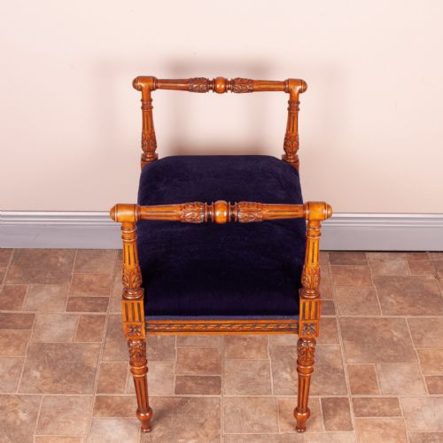 FRENCH 19THC CARVED WALNUT WINDOW SEAT - ADDITIONAL PHOTO 9
