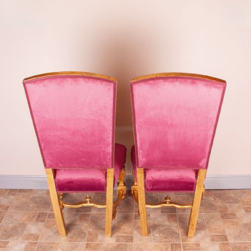 PAIR OF 19THC CONTINENTAL GILT HALL CHAIRS - ADDITIONAL PHOTO 8