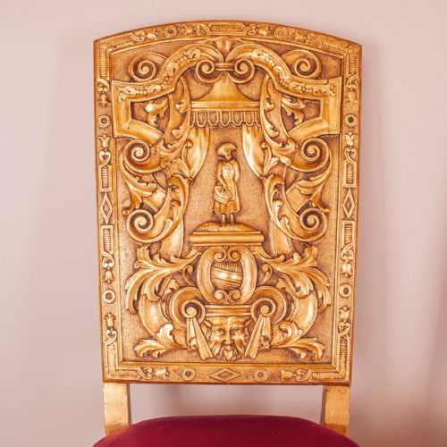 PAIR OF 19THC CONTINENTAL GILT HALL CHAIRS - ADDITIONAL PHOTO 19