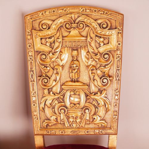 PAIR OF 19THC CONTINENTAL GILT HALL CHAIRS - ADDITIONAL PHOTO 20