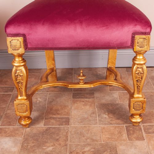 PAIR OF 19THC CONTINENTAL GILT HALL CHAIRS - ADDITIONAL PHOTO 21