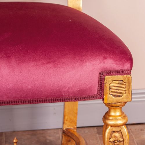 PAIR OF 19THC CONTINENTAL GILT HALL CHAIRS - ADDITIONAL PHOTO 22