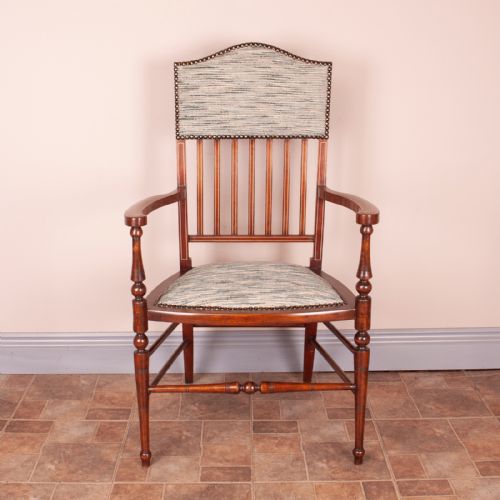 EDWARDIAN INLAID OCCASIONAL ELBOW CHAIR - ADDITIONAL PHOTO 1