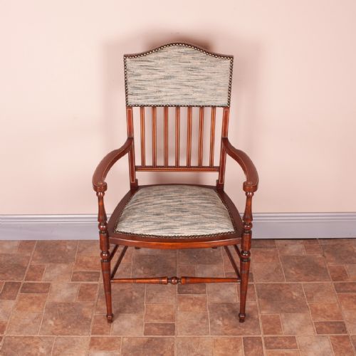 EDWARDIAN INLAID OCCASIONAL ELBOW CHAIR - ADDITIONAL PHOTO 2