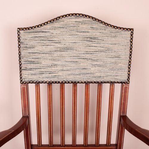 EDWARDIAN INLAID OCCASIONAL ELBOW CHAIR - ADDITIONAL PHOTO 10