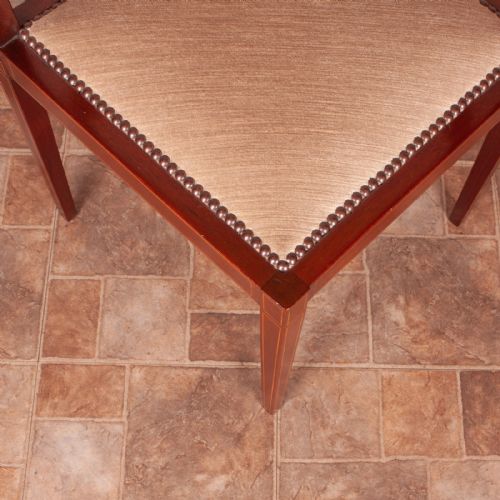 EDWARDIAN INLAID MAHOGANY CORNER CHAIR - ADDITIONAL PHOTO 6