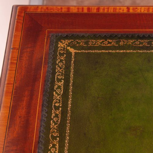 GOOD QUALITY EDWARDIAN INLAID MAHOGANY WRITING DESK - ADDITIONAL PHOTO 5