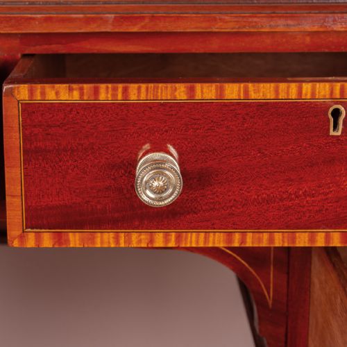 GOOD QUALITY EDWARDIAN INLAID MAHOGANY WRITING DESK - ADDITIONAL PHOTO 7