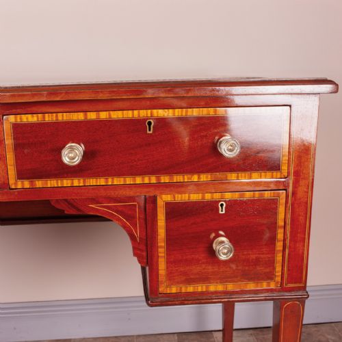 GOOD QUALITY EDWARDIAN INLAID MAHOGANY WRITING DESK - ADDITIONAL PHOTO 9