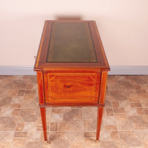 GOOD QUALITY EDWARDIAN INLAID MAHOGANY WRITING DESK - ADDITIONAL PHOTO 12