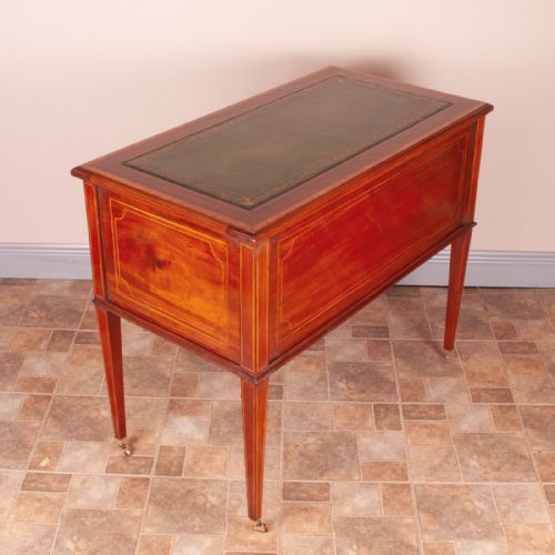 GOOD QUALITY EDWARDIAN INLAID MAHOGANY WRITING DESK - ADDITIONAL PHOTO 14