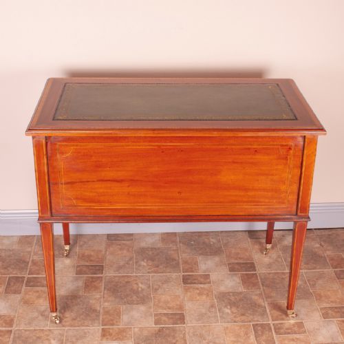 GOOD QUALITY EDWARDIAN INLAID MAHOGANY WRITING DESK - ADDITIONAL PHOTO 16