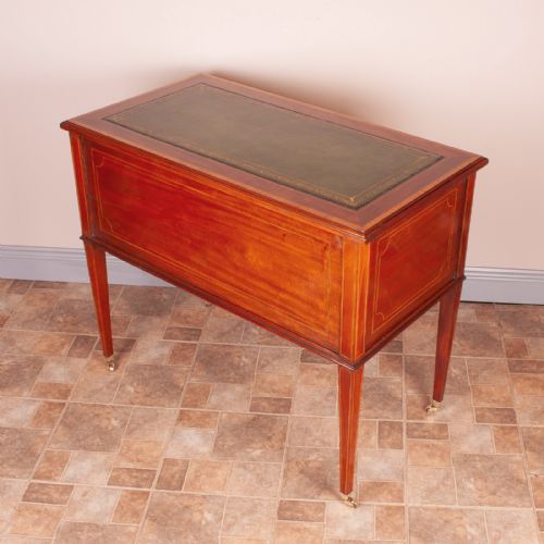 GOOD QUALITY EDWARDIAN INLAID MAHOGANY WRITING DESK - ADDITIONAL PHOTO 18