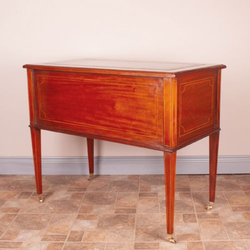 GOOD QUALITY EDWARDIAN INLAID MAHOGANY WRITING DESK - ADDITIONAL PHOTO 19