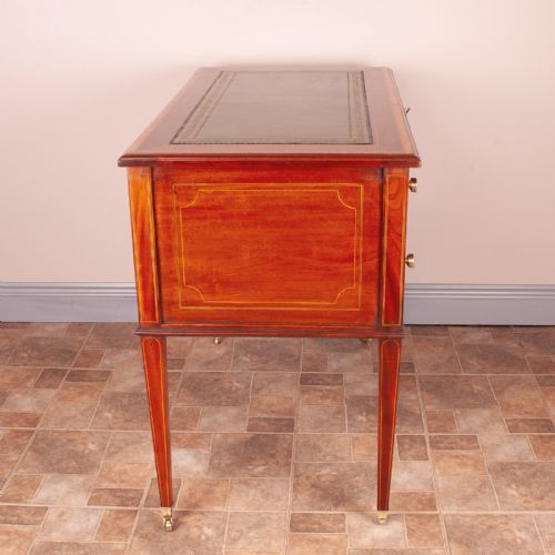 GOOD QUALITY EDWARDIAN INLAID MAHOGANY WRITING DESK - ADDITIONAL PHOTO 21