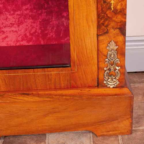 GOOD QUALITY VICTORIAN INLAID WALNUT PIER CABINET - ADDITIONAL PHOTO 8