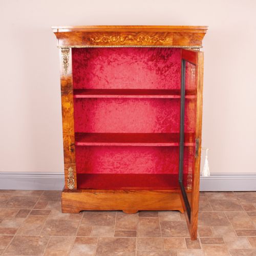 GOOD QUALITY VICTORIAN INLAID WALNUT PIER CABINET - ADDITIONAL PHOTO 12