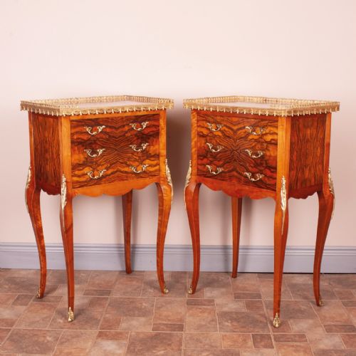 good quality continental pair of bedsides - CATEGORY: ANTIQUE CABINETS - DATED 1930