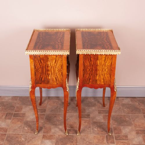 GOOD QUALITY CONTINENTAL PAIR OF BEDSIDES - ADDITIONAL PHOTO 10