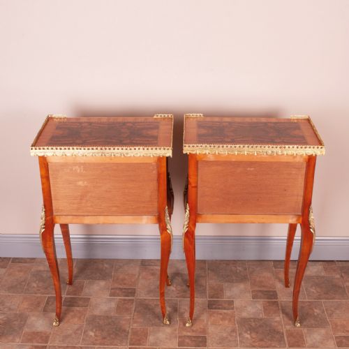 GOOD QUALITY CONTINENTAL PAIR OF BEDSIDES - ADDITIONAL PHOTO 12