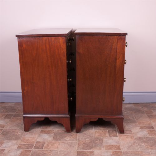 PAIR OF SMALL INLAID MAHOGANY CHESTS OF DRAWERS - ADDITIONAL PHOTO 7