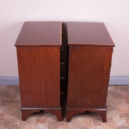 PAIR OF SMALL INLAID MAHOGANY CHESTS OF DRAWERS - ADDITIONAL PHOTO 8
