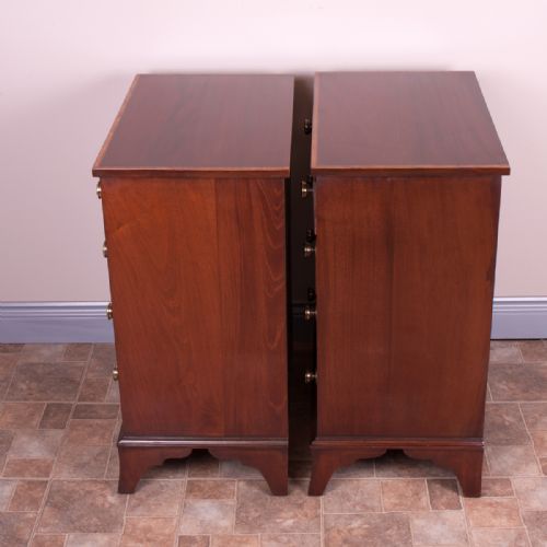 PAIR OF SMALL INLAID MAHOGANY CHESTS OF DRAWERS - ADDITIONAL PHOTO 10