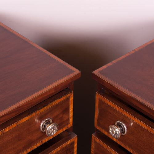 PAIR OF SMALL INLAID MAHOGANY CHESTS OF DRAWERS - ADDITIONAL PHOTO 11