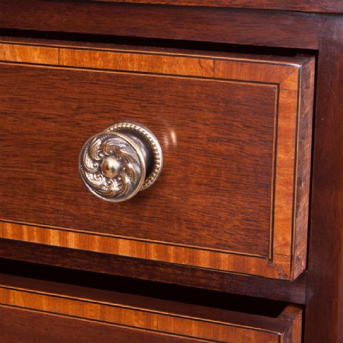 PAIR OF SMALL INLAID MAHOGANY CHESTS OF DRAWERS - ADDITIONAL PHOTO 12