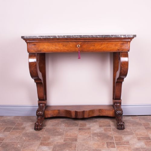 19THC FRENCH WALNUT CONSOLE TABLE - ADDITIONAL PHOTO 1