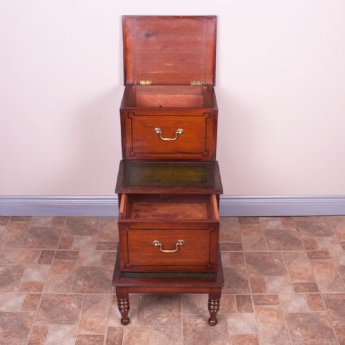 19THC MAHOGANY LIBRARY STEPS - ADDITIONAL PHOTO 4