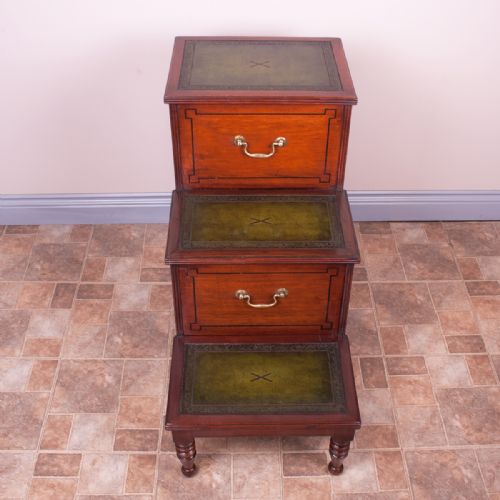 19THC MAHOGANY LIBRARY STEPS - ADDITIONAL PHOTO 5