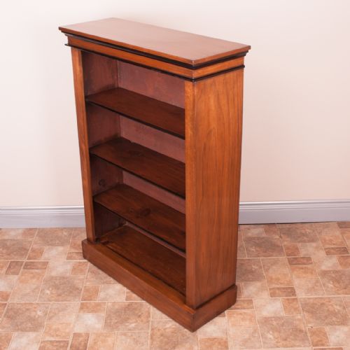 GOOD SIZED WALNUT OPEN BOOKCASE - ADDITIONAL PHOTO 1