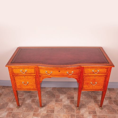 GOOD QUALITY INLAID SATINWOOD WRITING DESK - ADDITIONAL PHOTO 2