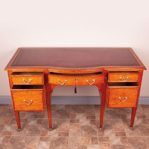 GOOD QUALITY INLAID SATINWOOD WRITING DESK - ADDITIONAL PHOTO 3