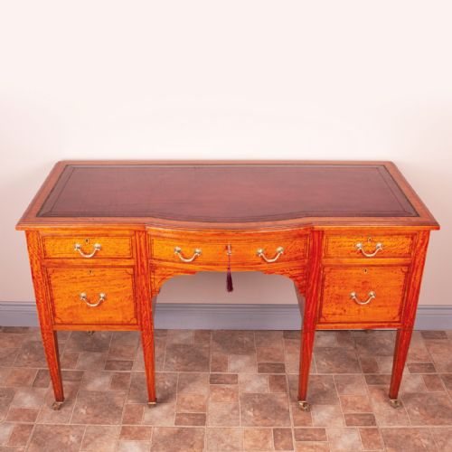 GOOD QUALITY INLAID SATINWOOD WRITING DESK - ADDITIONAL PHOTO 4