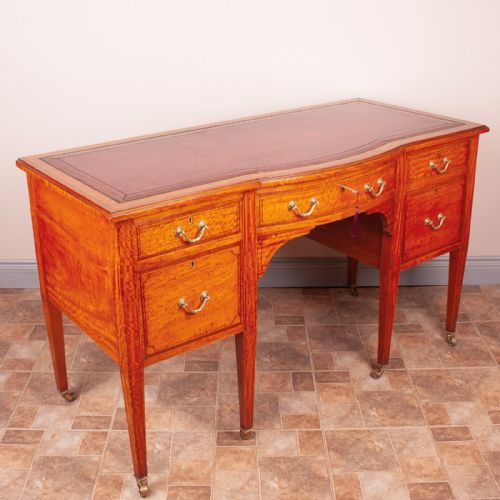 GOOD QUALITY INLAID SATINWOOD WRITING DESK - ADDITIONAL PHOTO 7