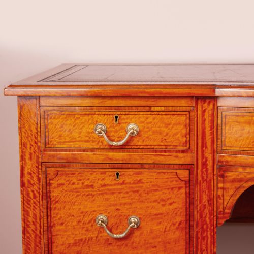 GOOD QUALITY INLAID SATINWOOD WRITING DESK - ADDITIONAL PHOTO 9