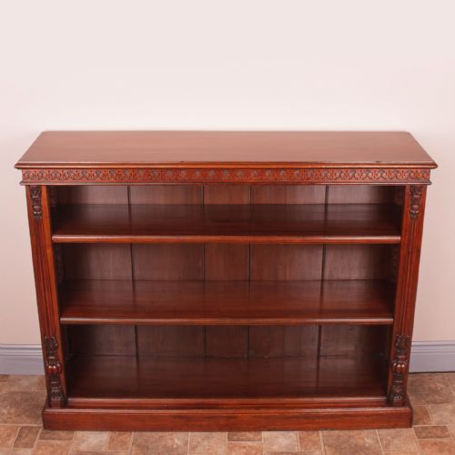 GOOD QUALITY WALNUT OPEN BOOKCASE - ADDITIONAL PHOTO 1