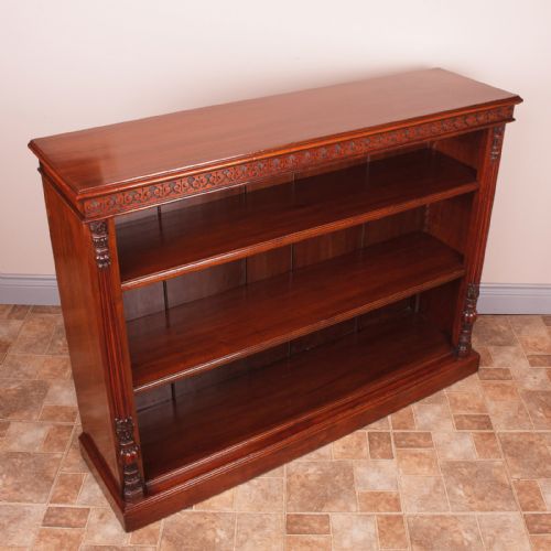 GOOD QUALITY WALNUT OPEN BOOKCASE - ADDITIONAL PHOTO 2
