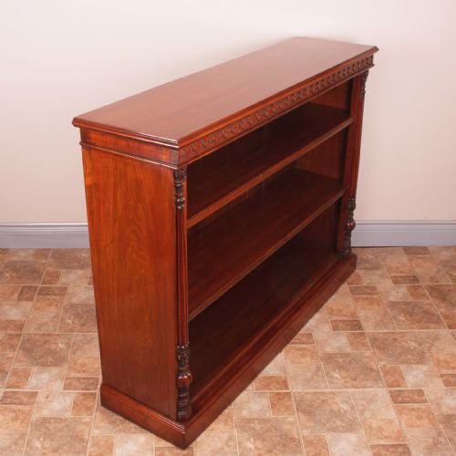 GOOD QUALITY WALNUT OPEN BOOKCASE - ADDITIONAL PHOTO 5