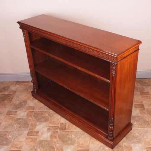 GOOD QUALITY WALNUT OPEN BOOKCASE - ADDITIONAL PHOTO 6