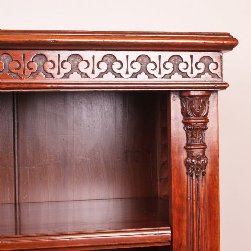 GOOD QUALITY WALNUT OPEN BOOKCASE - ADDITIONAL PHOTO 8