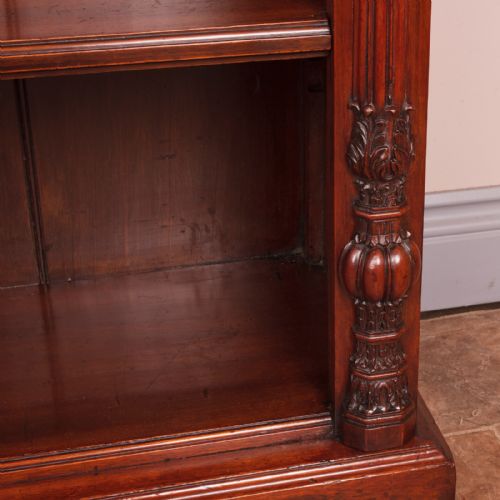 GOOD QUALITY WALNUT OPEN BOOKCASE - ADDITIONAL PHOTO 9